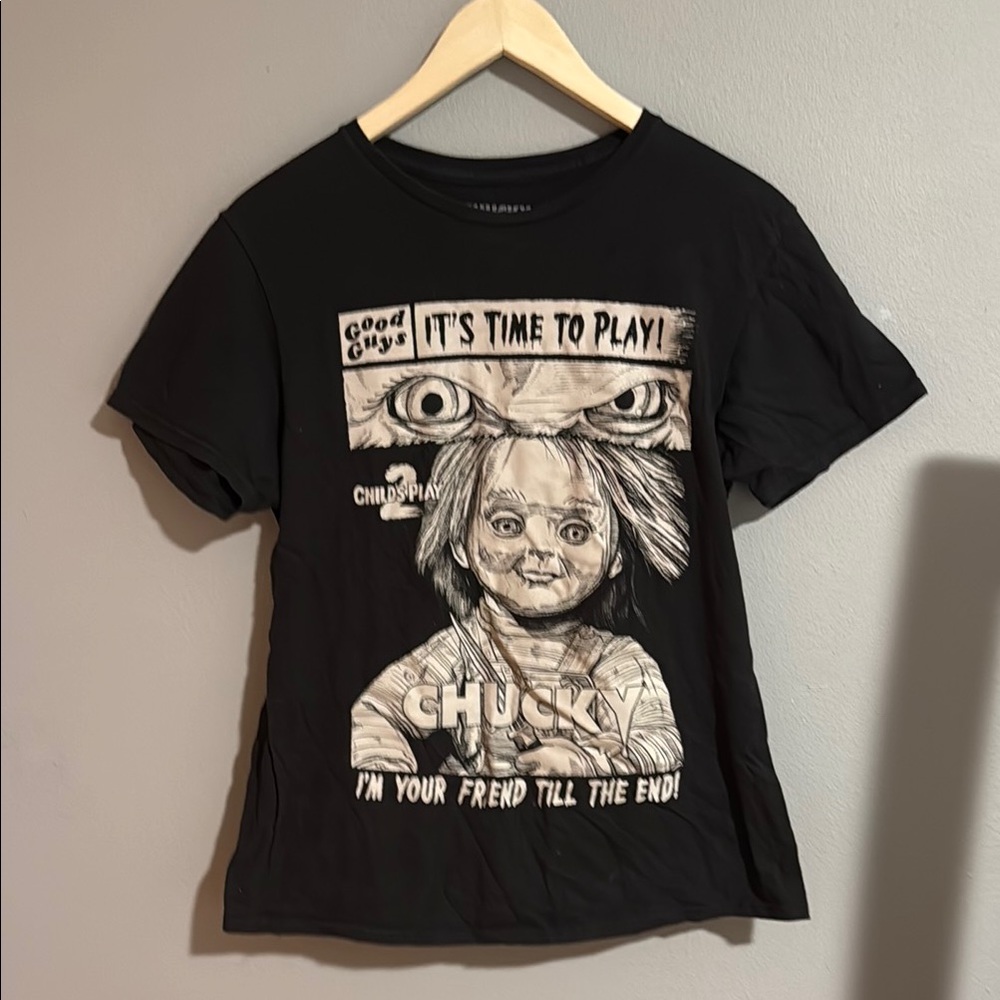 Hot Topic Black Short Sleeve Tee Graphic Design